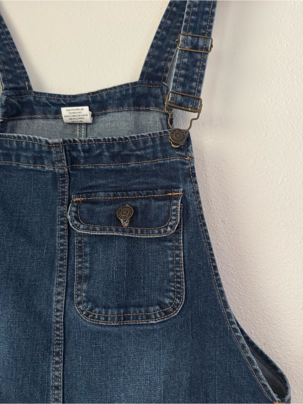 Soojun Vintage 90s Streetwear Large Stretch Denim Jean Overalls Blue Size L - Picture 6 of 14